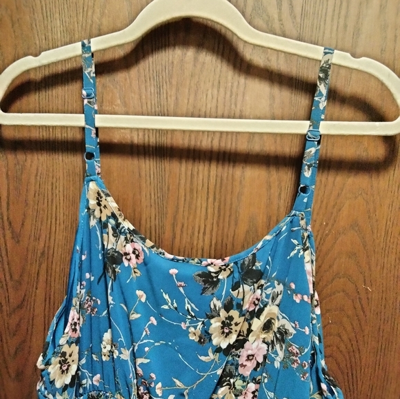 NWT Torrid FloralChiffon Sleevless Pleated Midi Dress - Picture 9 of 10